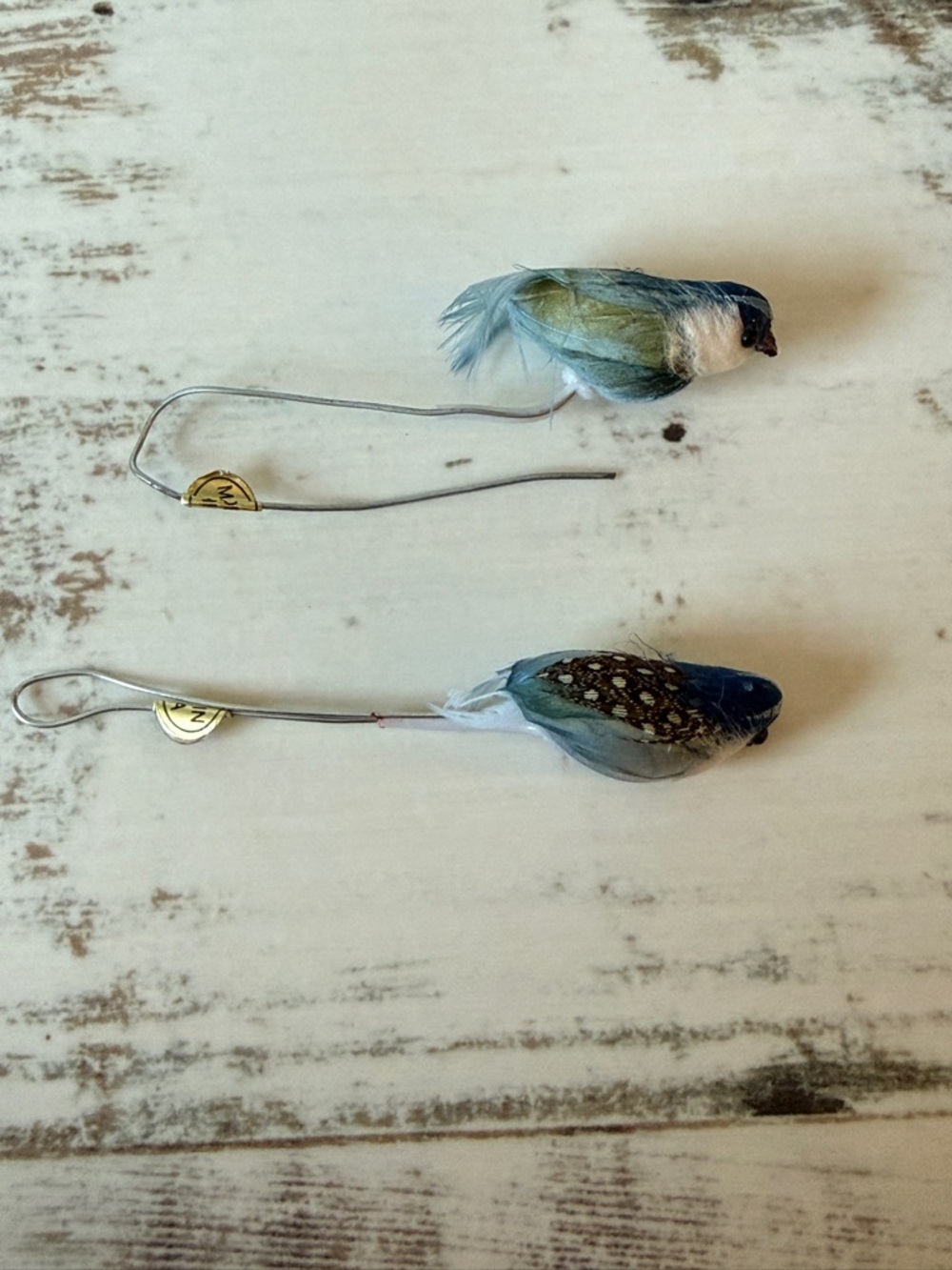 PLEASANT COMPANY American Girl Today HOLIDAY ORNAMENTS - 2 BLUE Birds for Tree